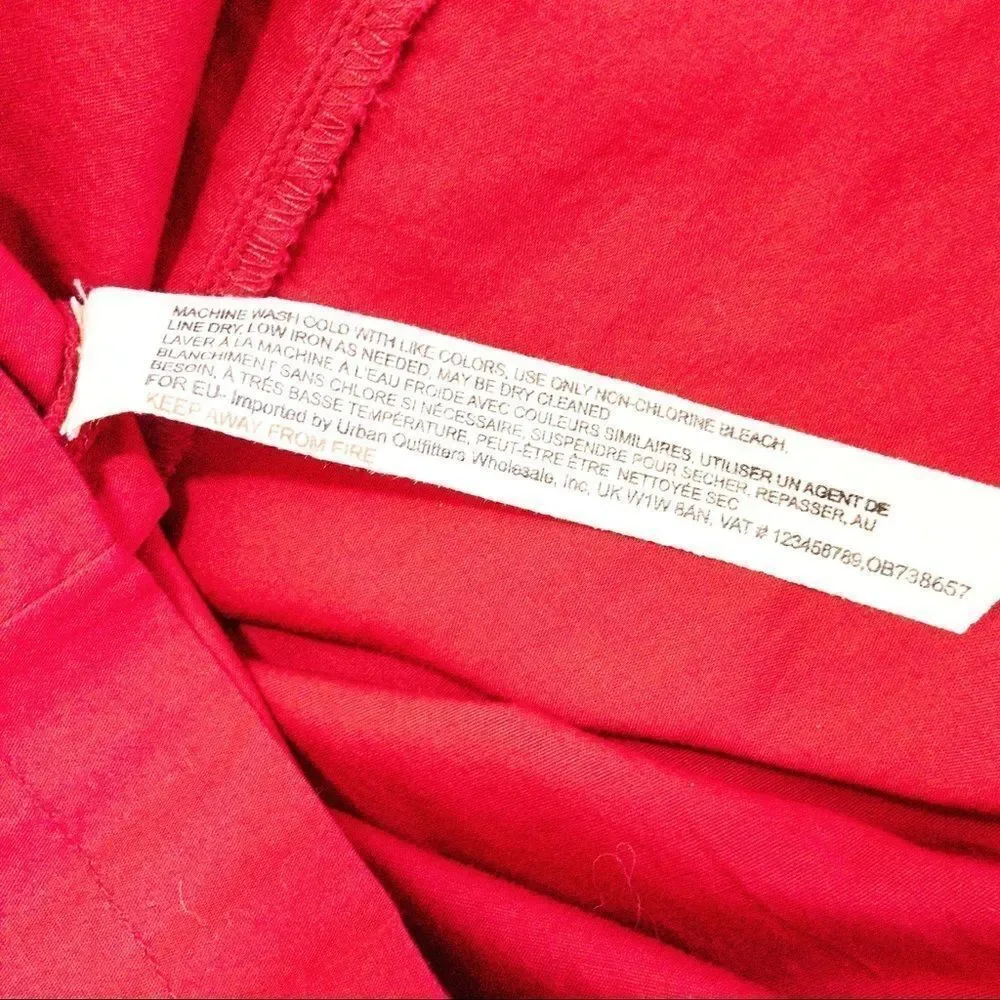 NWT Free People Red Ruffle Dress Sz XS
